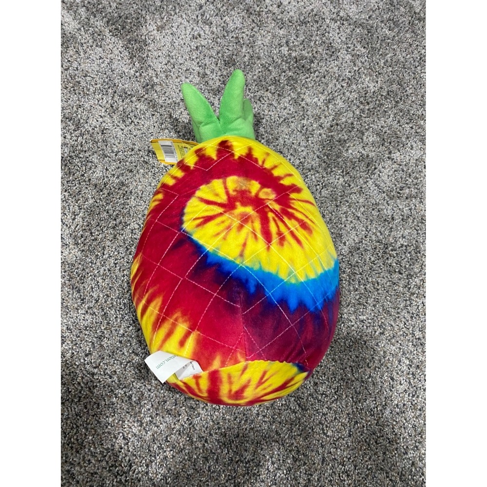 Hawaii Plantation Tie Dye Pineapple Plush Stuffed Toy Rainbow Tropical Souvenir - Picture 2 of 3